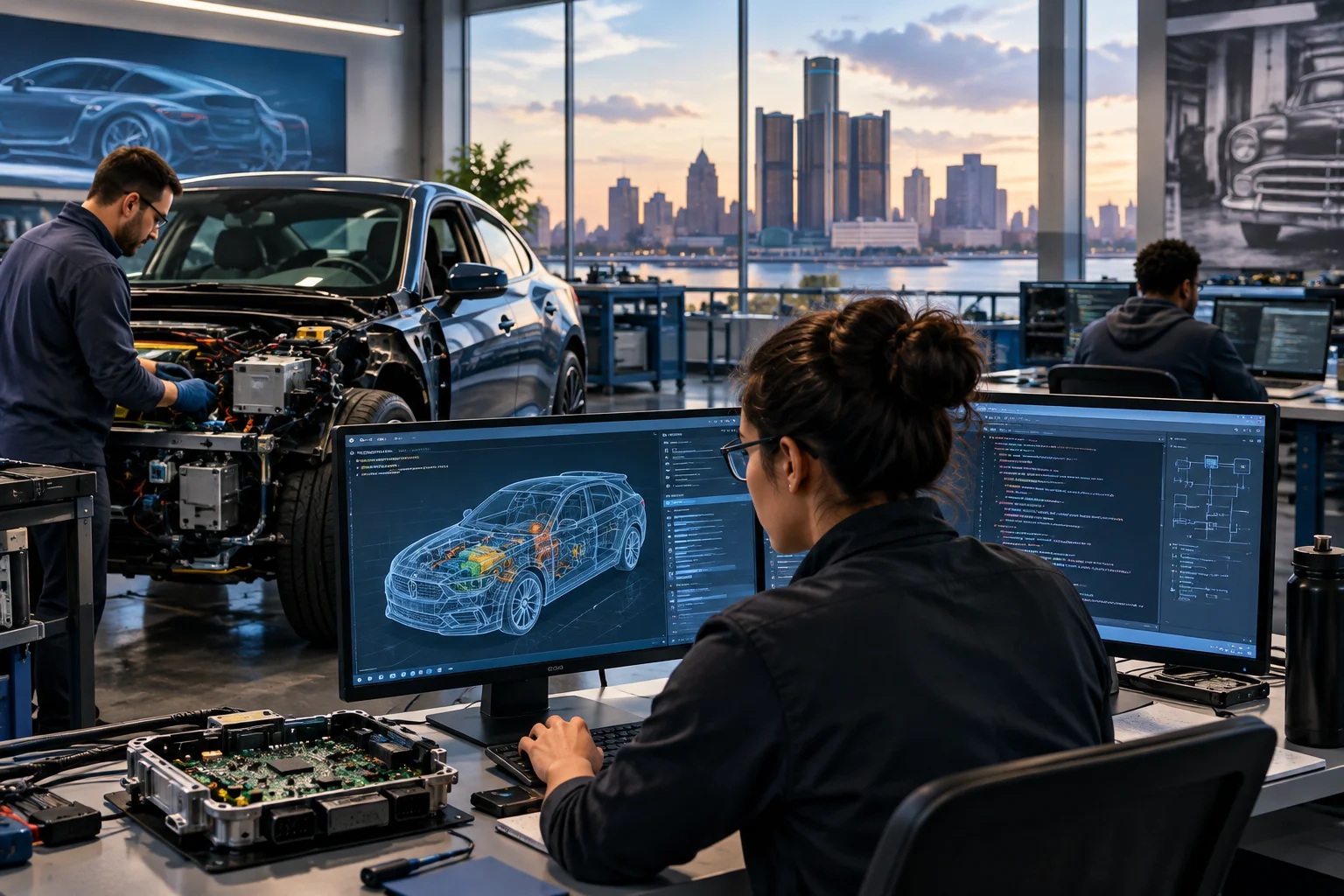 AI-generated editorial illustration for Geotab Adds Madison Heights Facility for Automotive Reverse Engineering and Embedded Systems